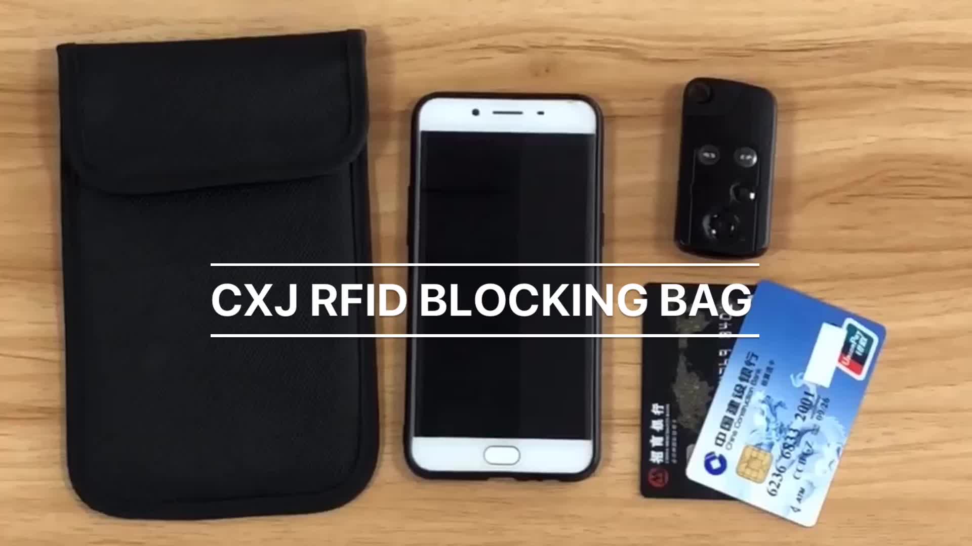 Horizontal Phone Signal Blocking Pouch 21*12cm Waterproof Blocking