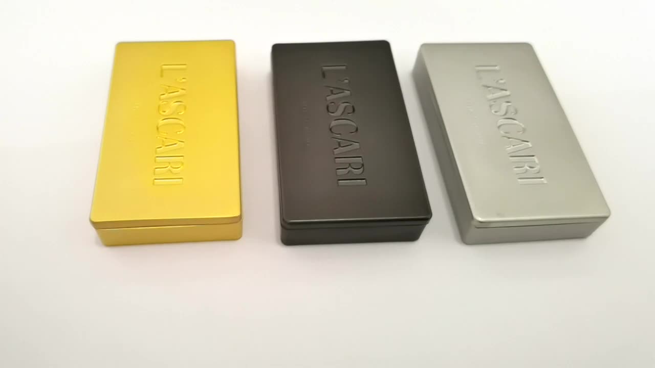 Zinc Alloy Sliding Cosmetic Enamel Empty Metal Box Solid Perfume