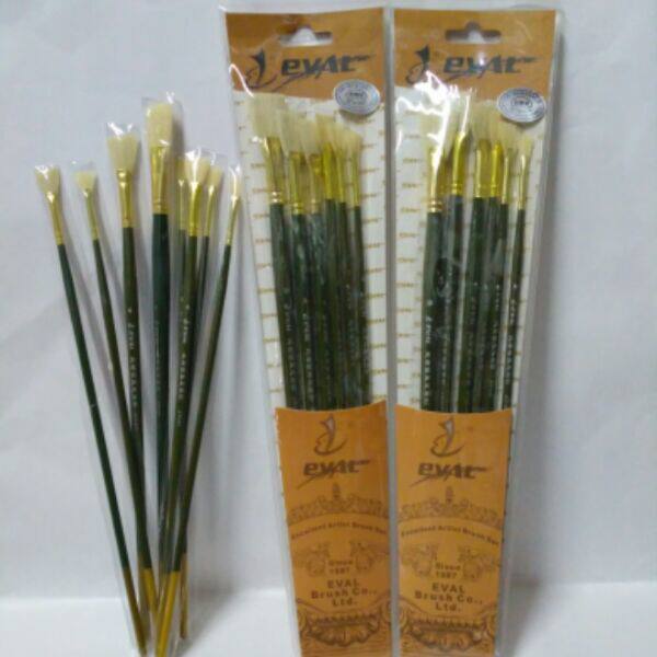 Fan-shaped pen fish tail fan gouache brush a painting Le pure pig mane oil painting pen fan ZW605 full 10 yuan