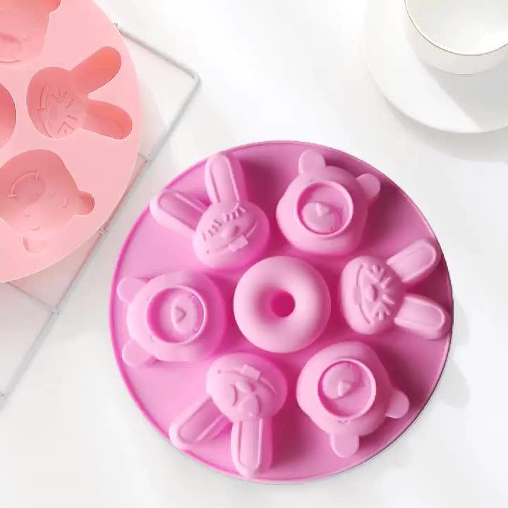Novelty Cake Pans Silicone Animal Rabbit Candy Chocolate Molds Non