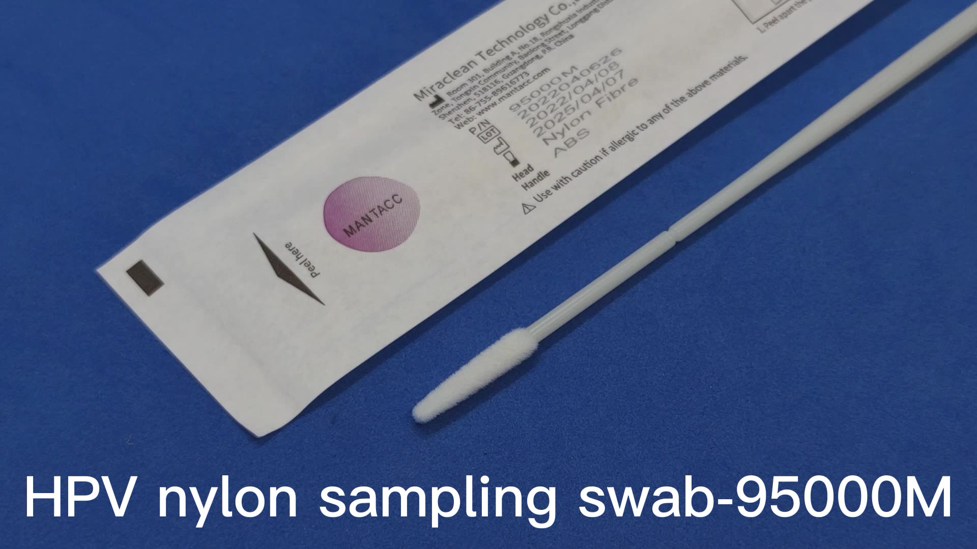Bacterial Vaginosis Detection Medical Swab Total Length 170mm Break Point 49mm Disposable Nylon