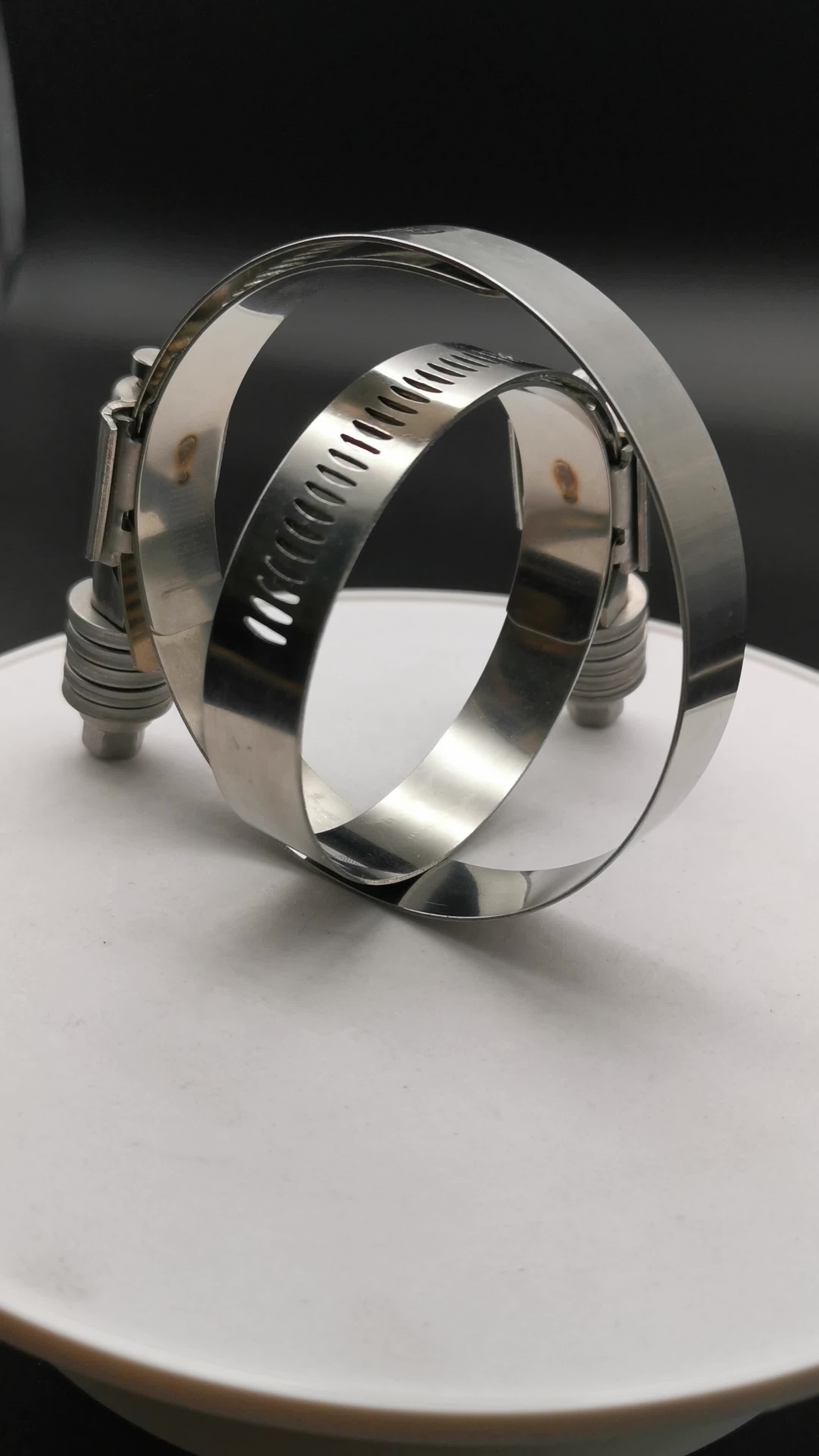 29-31 Mm (1.14\" - 1.22\") HD T-Bolt Hose Clamps, 304 SS