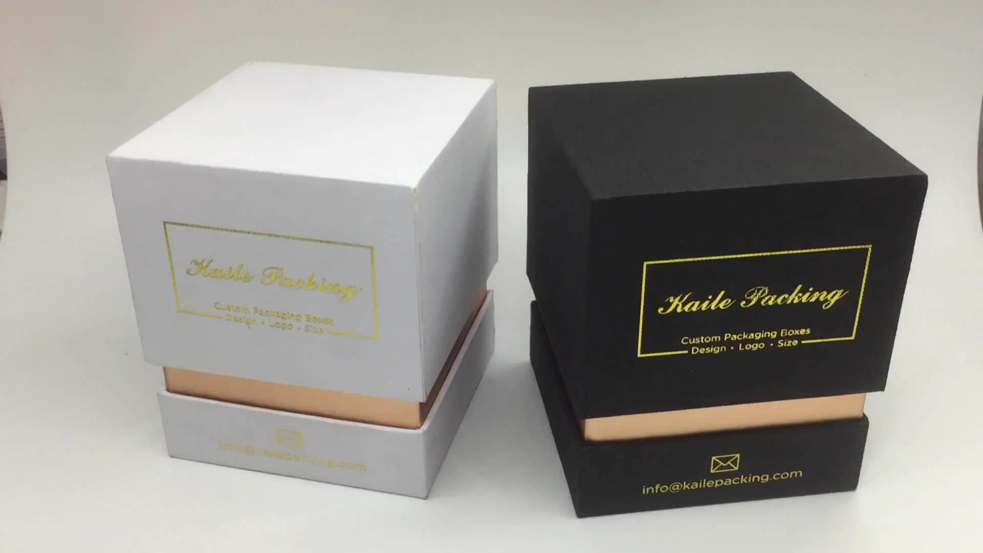 Customized Design Luxury Cardboard Candle Jar Gift Packaging Box With