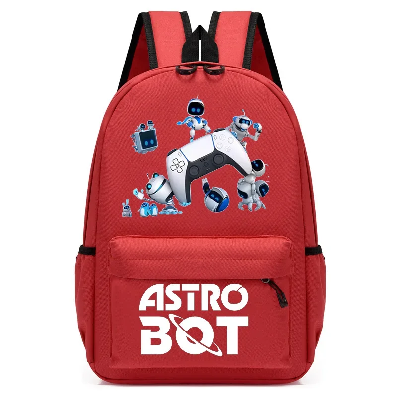 Space Robot Astro Bot Cartoon Print Kindergarten Children Red Schoolbag Primary School Student Campus Backpack