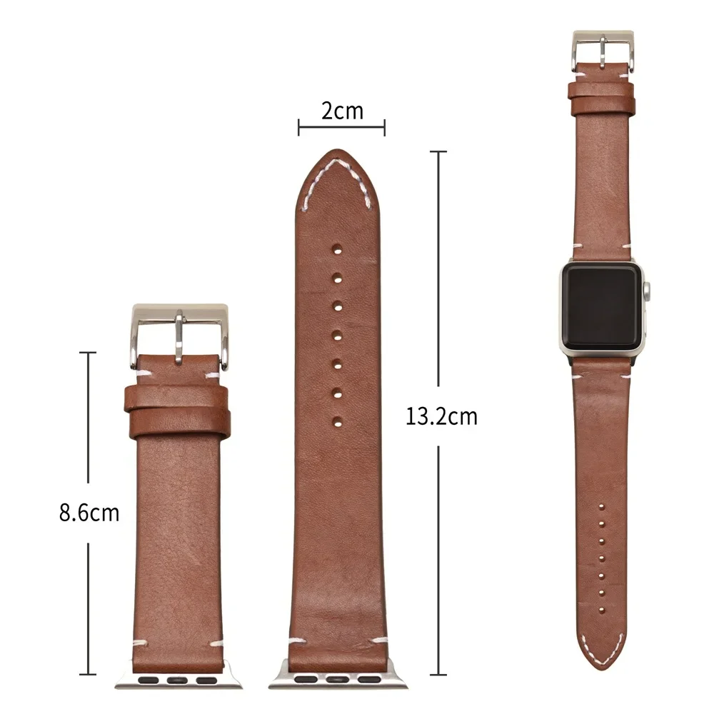 Подходит Apple Watch iWatch8 Замена кожи ремень кожаный ремень Apple соединитель точка