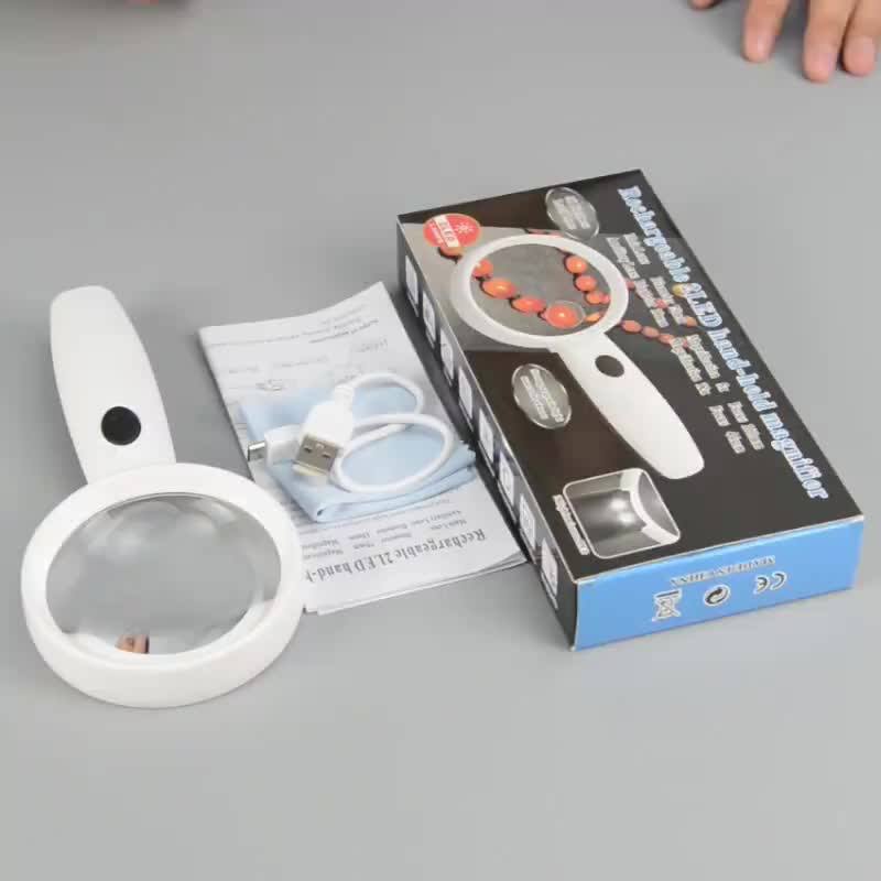 High Quality Optical Dermatology Magnifier Rechargeable LED Light, View