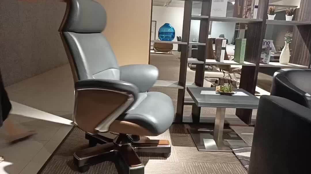 Genuine Leather Director Chair Ceo Office Chair Revolving Ys1605a