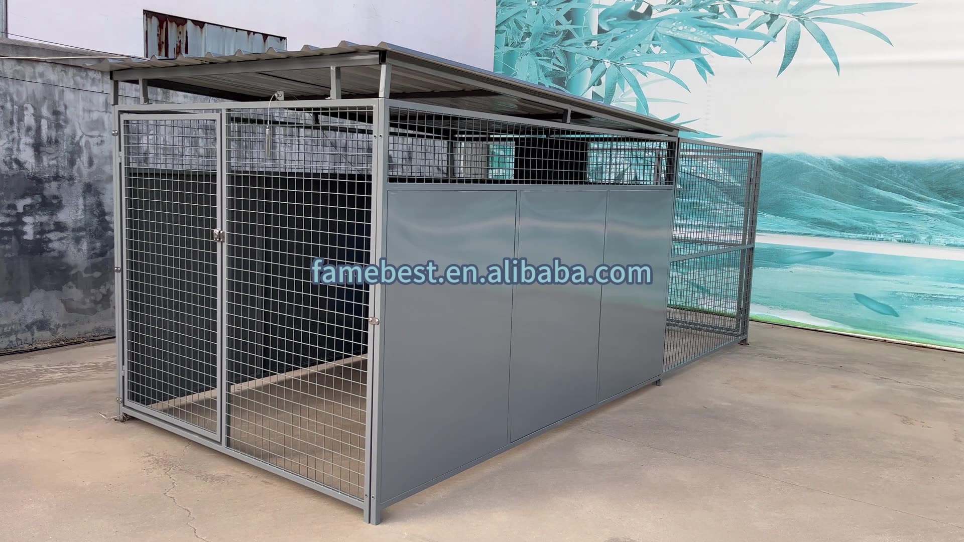 Powder Coated Dog Shelter For Large Dog,Outdoor Dog Kennel Walk Kennel
