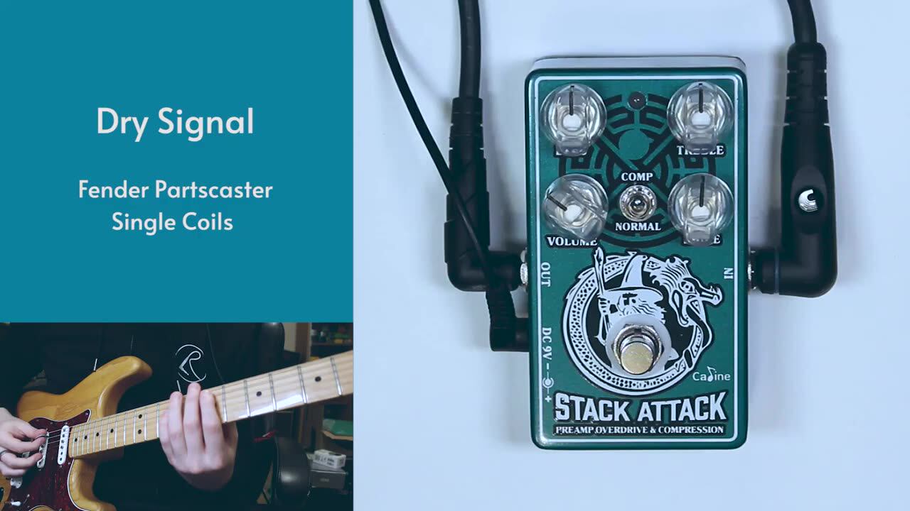 Pedale Overdrive Caline CP-509 Stack Attack - Per Chitarra, Con Compressione E True Bypass