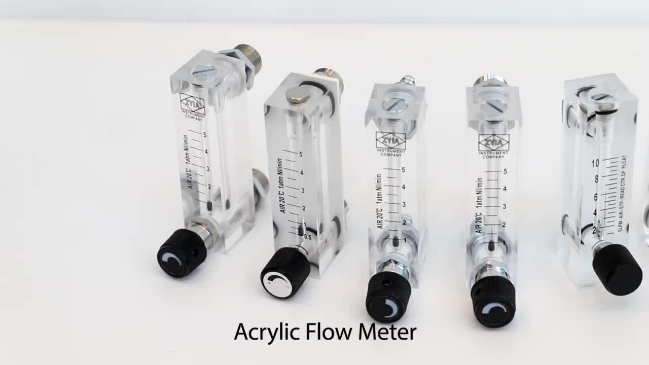 Lzm6t Zyia Panel Type Acrylic Float Co2 Medical Air Rotameter