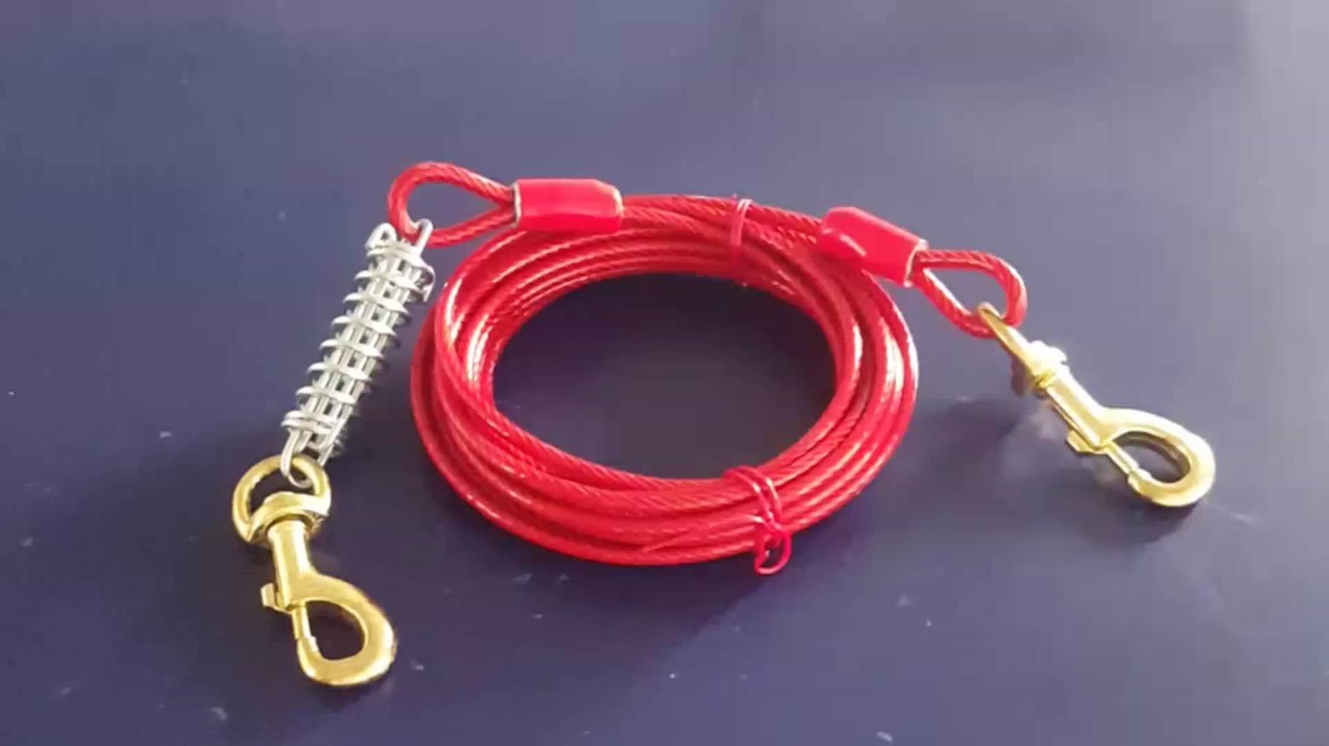 Green Dog Tieout Cable Small Size For 30lbs Dogs Buy Dog Tieout