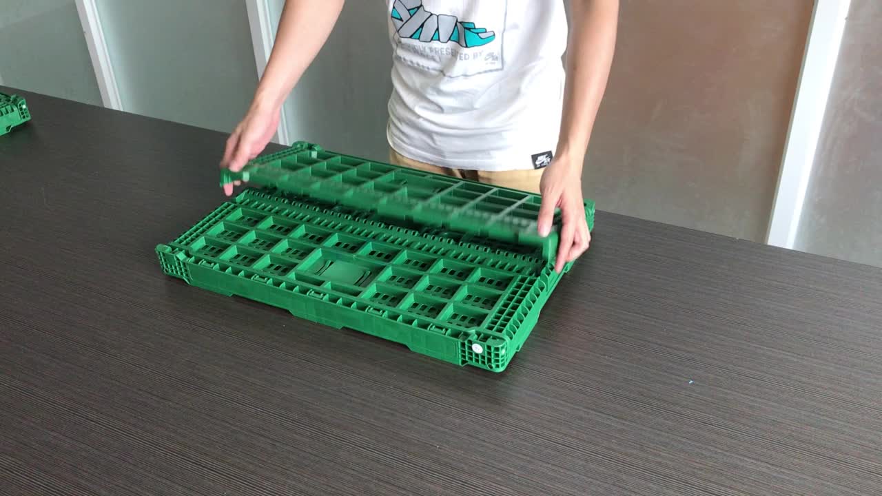 Supermarket Collapsible Hard Plastic Storage Fruit Foldable Vegetable