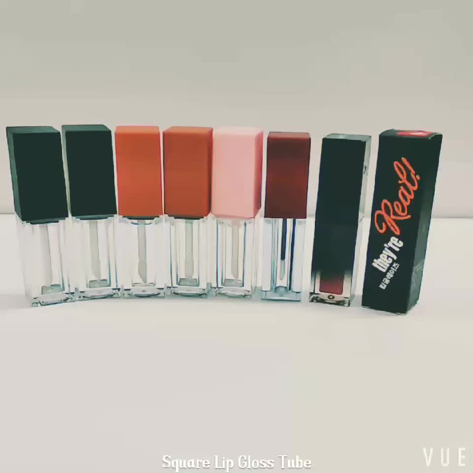 Wholesale Lip Gloss Packaging,Empty Square Unique Lip Gloss Container