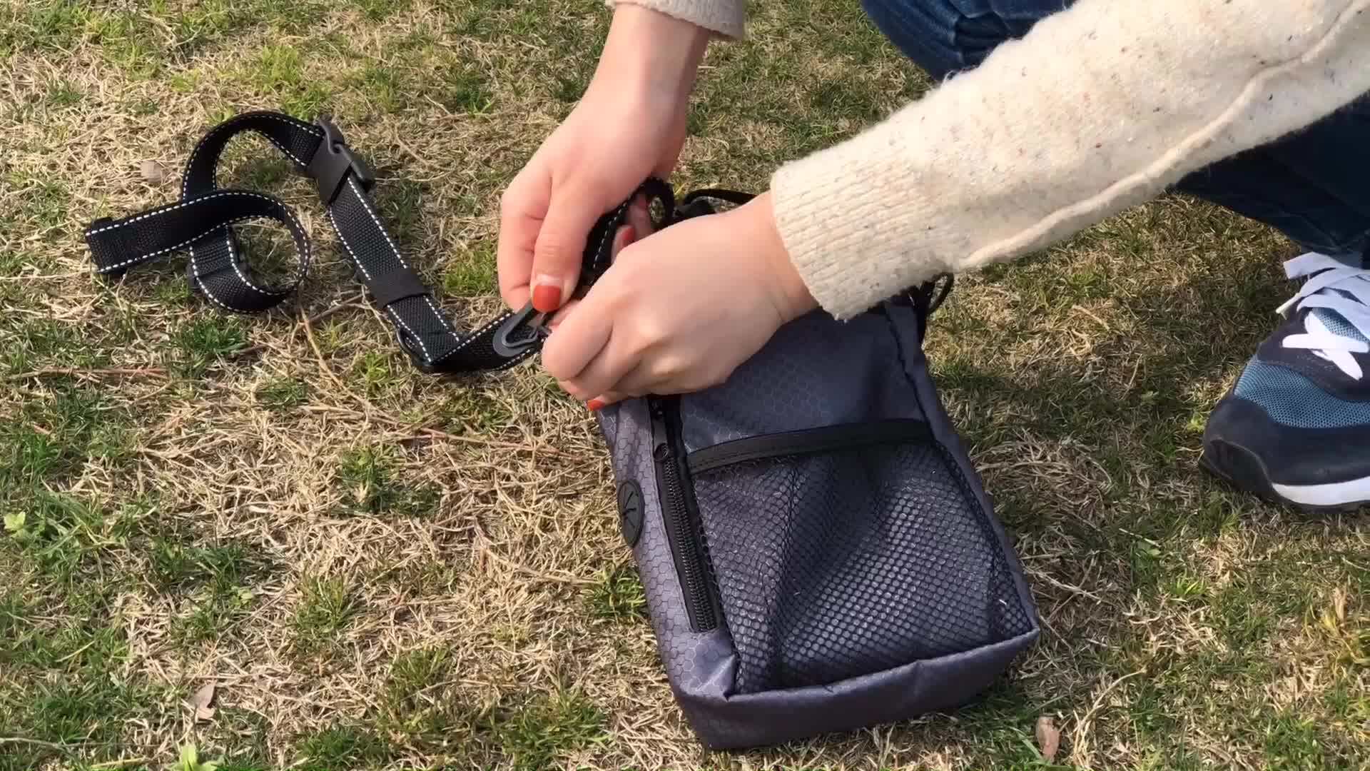 Large Capacity Waterproof Pet Dog Walking Food Pouch Bag With