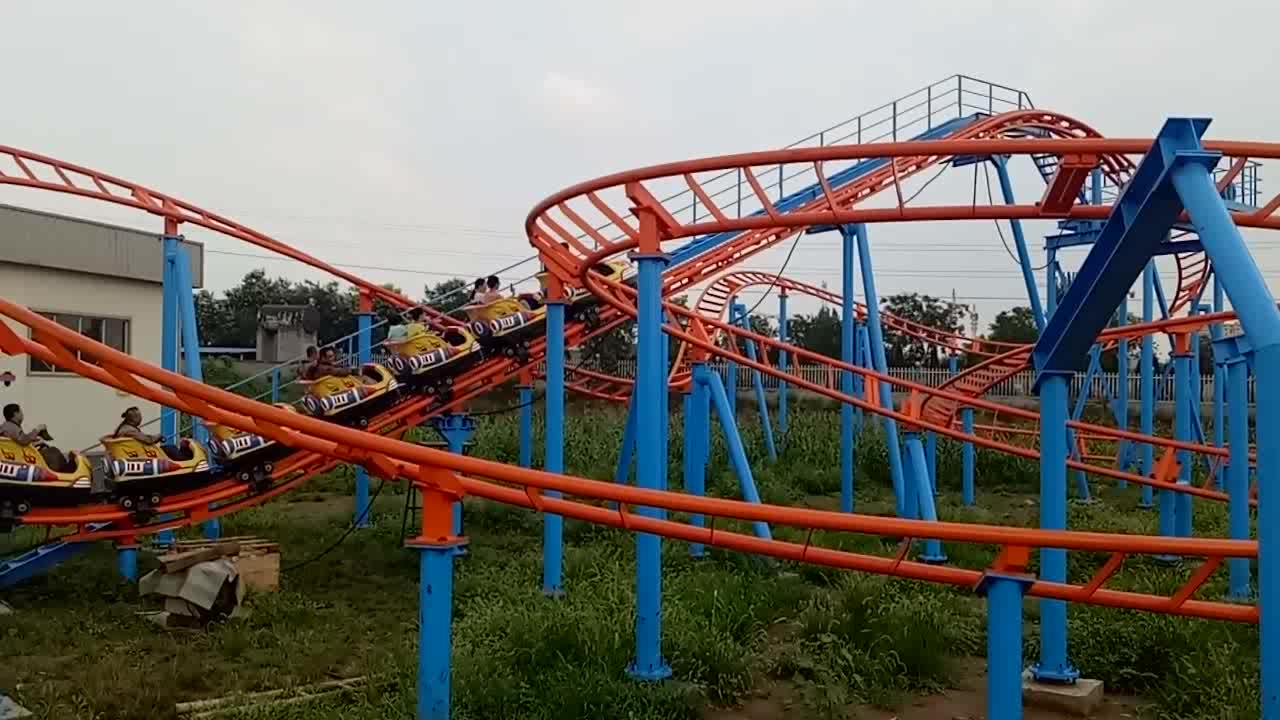 9.6m High 16 Seats Roller Coaster Games With Super Roller Coaster