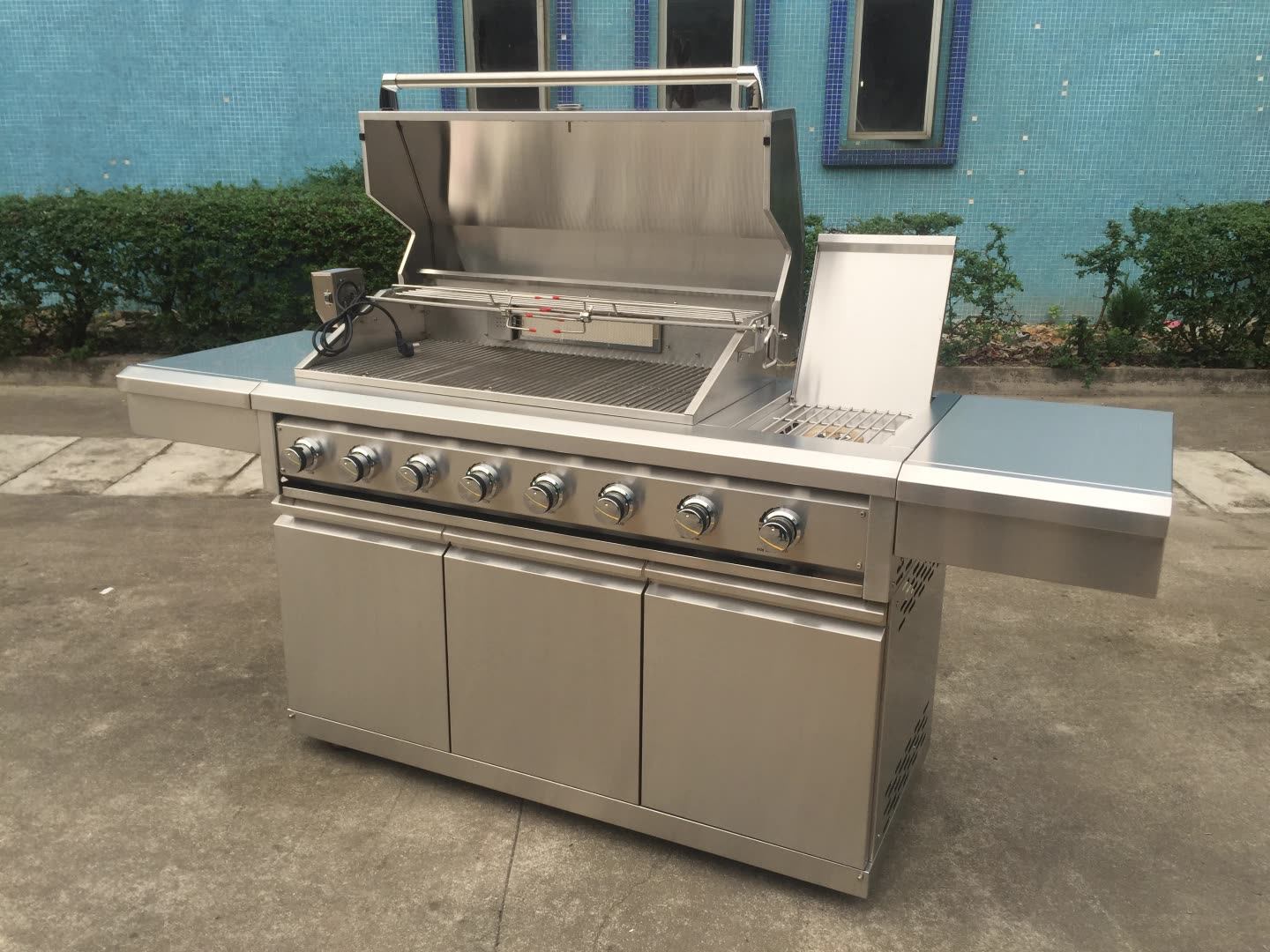 Alibaba China Supplier All Stainless Steel Gas Bbq Rotisserie Grill