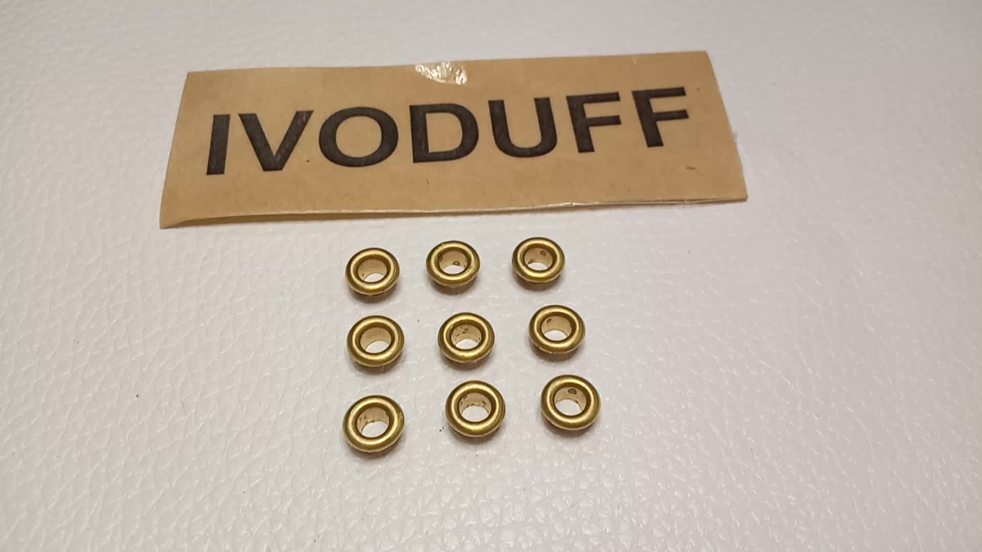 Ivoduff Metal Hollow Eyelets Rivets Brass Material Eyelets Nut For