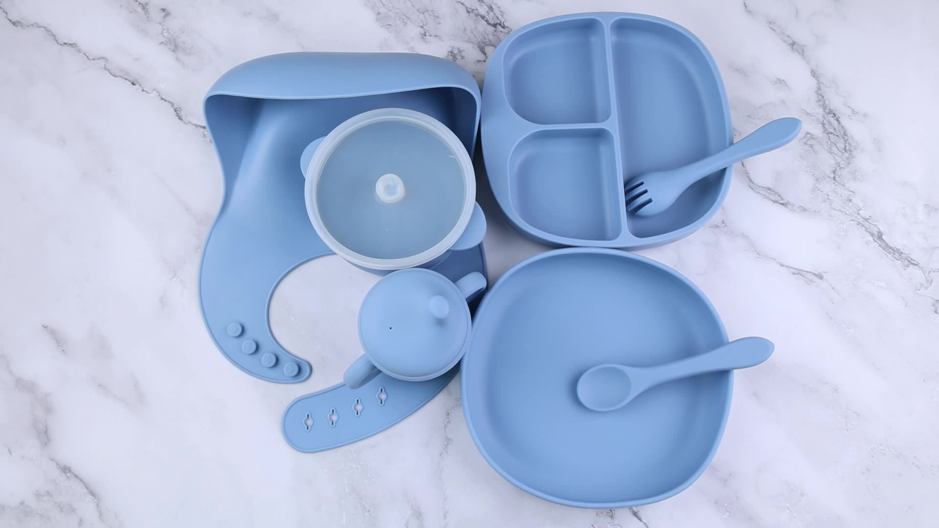 Customized Food Grade Bpa Free Suction Bowl Set New Born Baby Plate