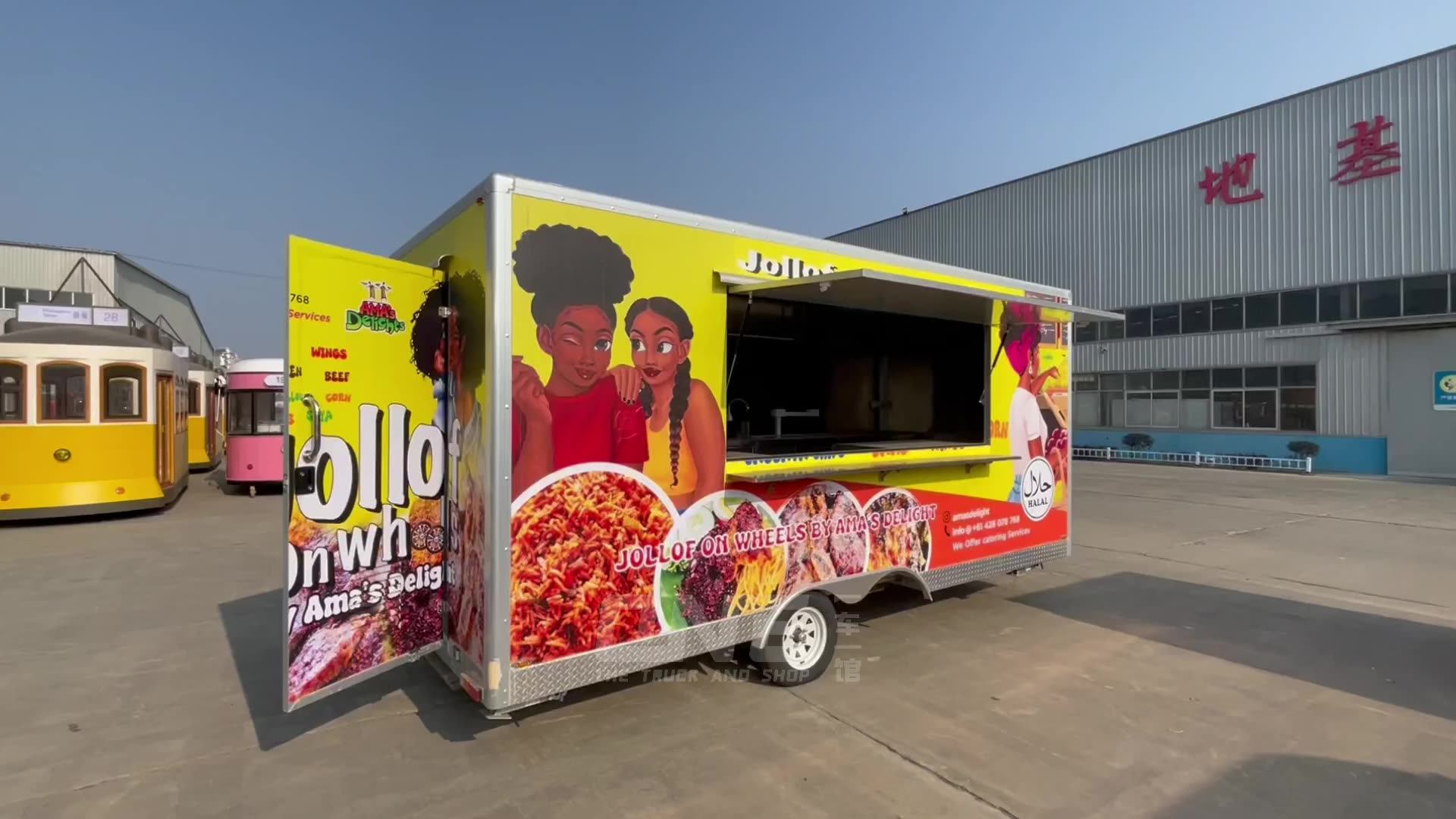 One Custom Mobile Pizza Hot Dog Bbq Fast Food Trailer Fully Equipped Mobile Salon Food Truck