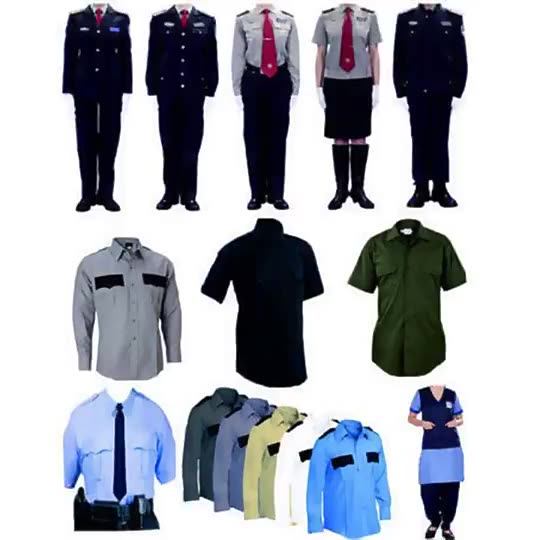 Border Design Security Guard Uniform Shirts Blue Security Uniform