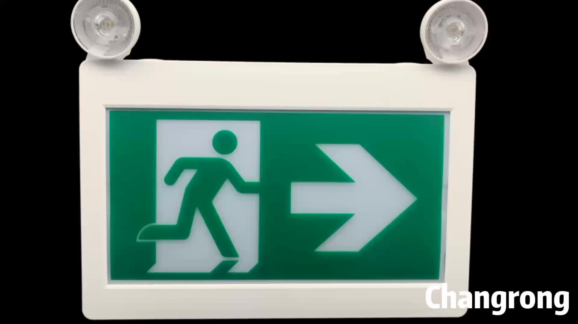 Cr7022 Running Man Combo Emergency Exit Sign Light Double Heads Buy Csa Cul Indoor Security