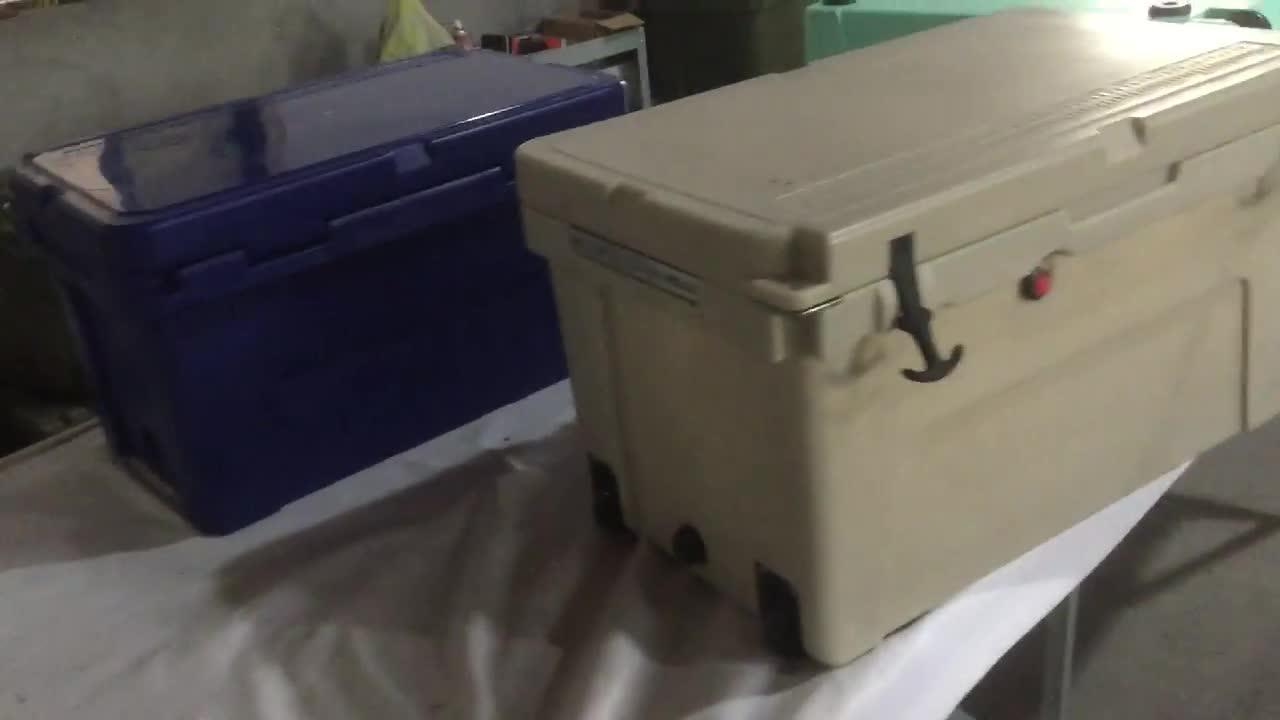 Hot Sale Mixed Color Ice Cooler Box Chest With Wheels Buy Mixed Color