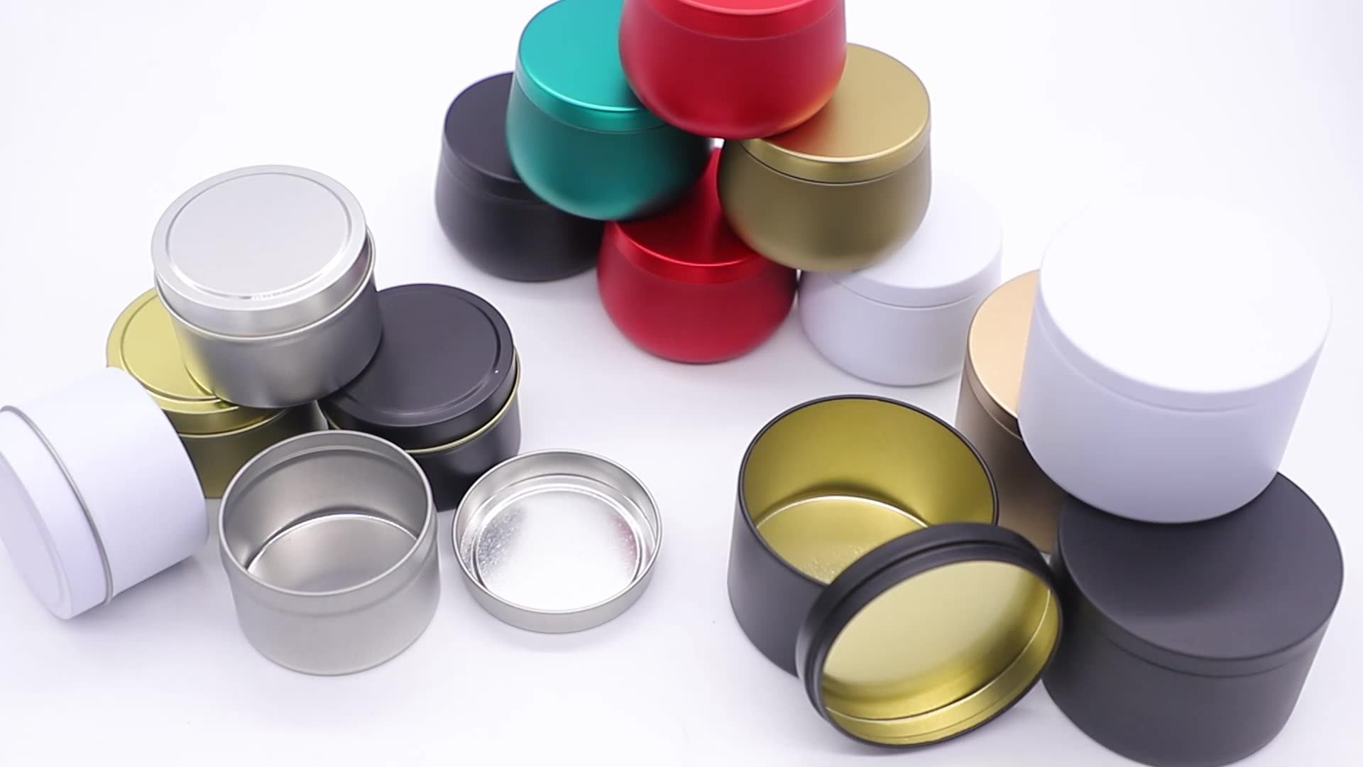 4oz 8oz Tin Cans For Candle Jars With Lid Christmas Metal Packaging