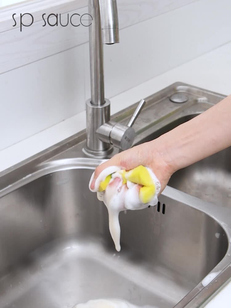 Japanese silicone dishwashing brush cleaning cloth Dishwashing cloth Kitchen dishwashing artifact brush bowl sponge wipe cloth does not stick oil