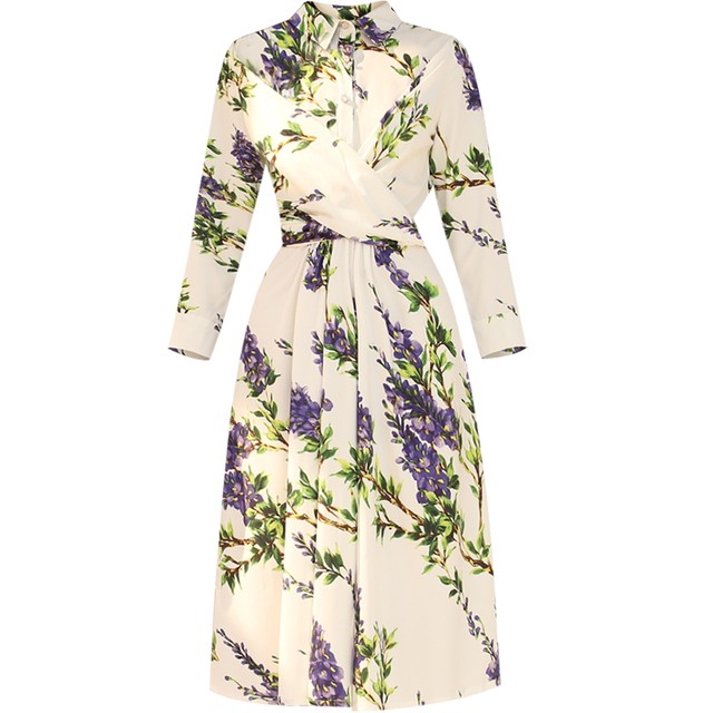 Shirt dress Japanese style gentle white dress elegant