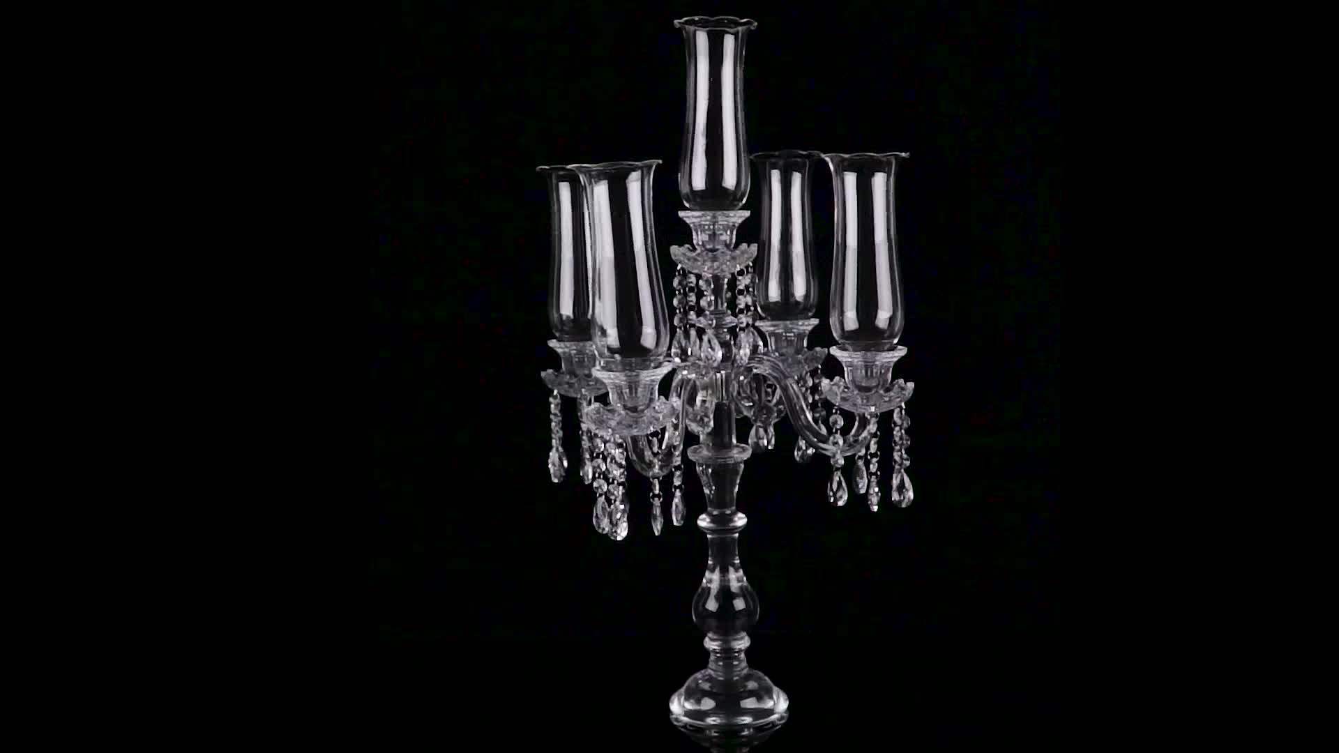 Home Goods Crystal Glass Candle Holder 5 Arms Crystal Candelabra Buy Crystal Candle Holder