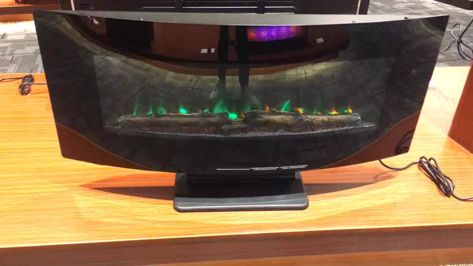 Luxury Hanging Fake Flame Touch Screen Electric Fire Fireplace Heater