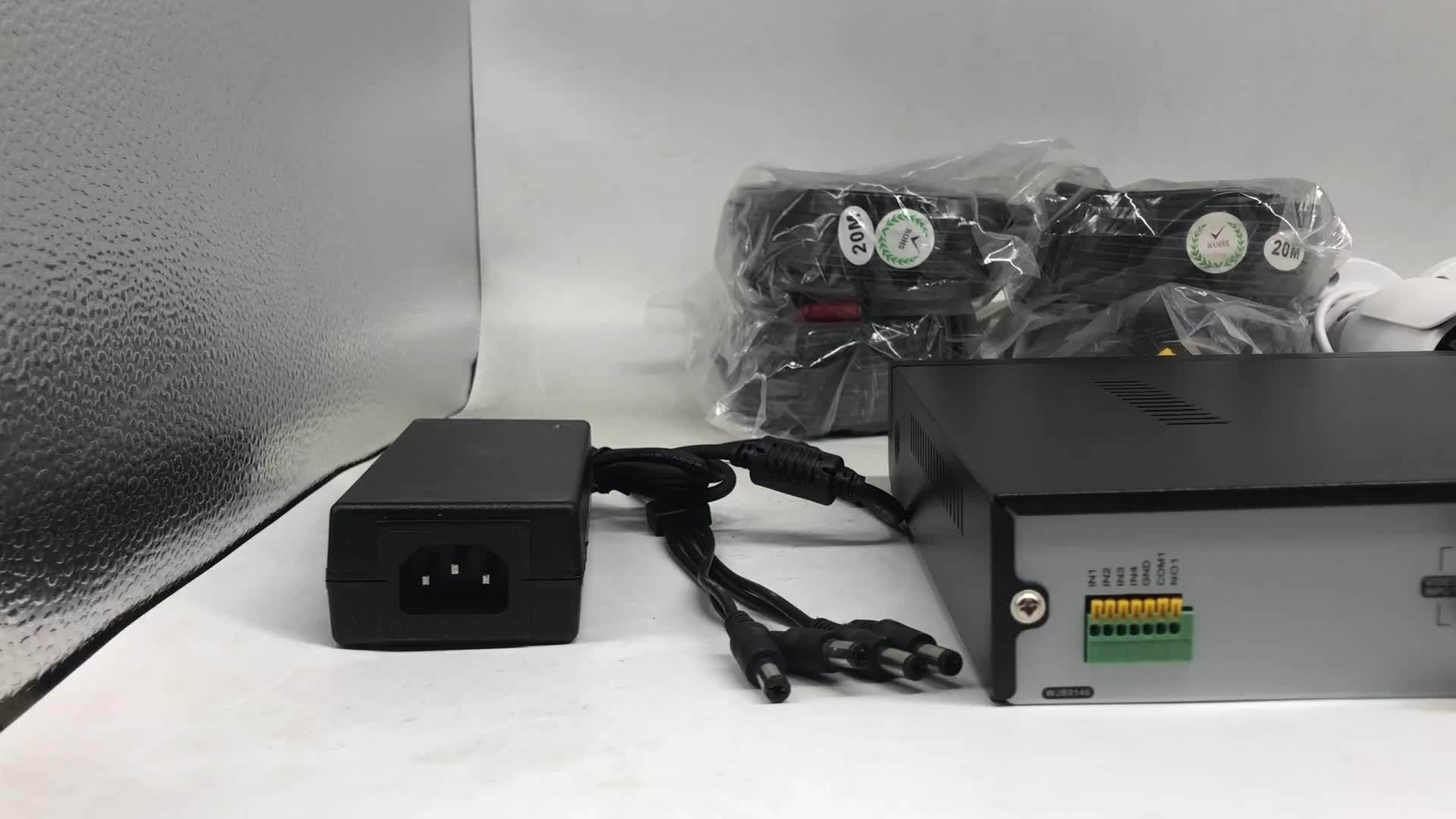 Good Quality Ahd 4 Channel 1080p Cctv Camera Kit With Weatherproof For