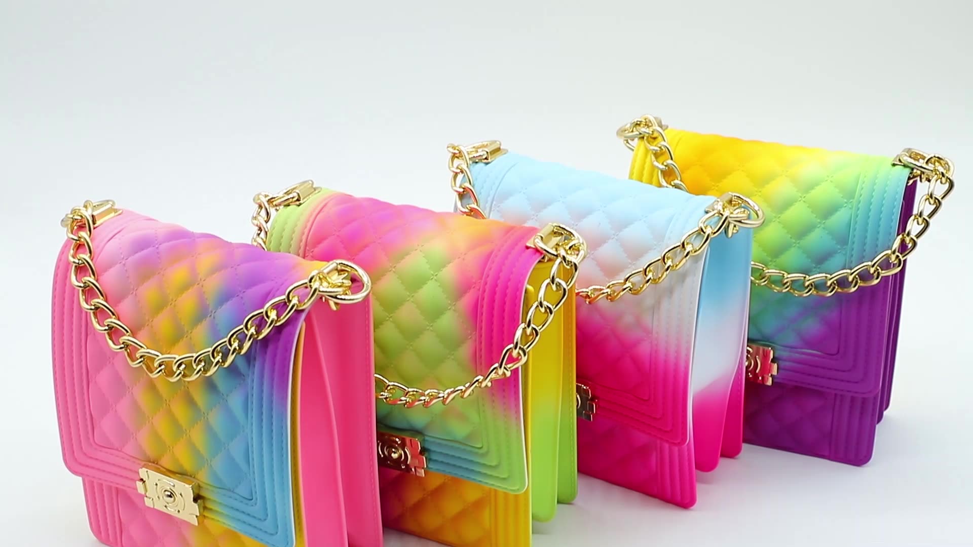 Jelly Handbags 2021 New Women's Hot Selling Jelly Shoulder Colorful Pvc