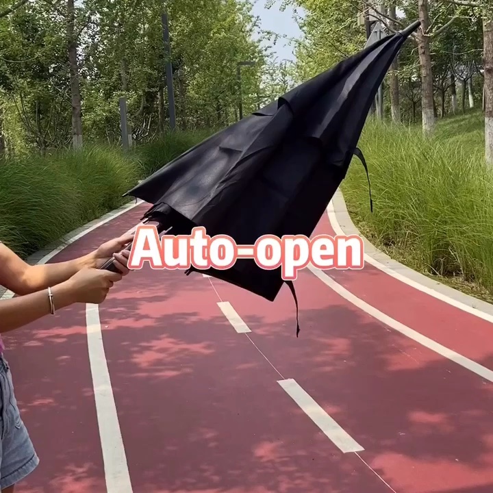 Golf Umbrella Double Canopy Air Vent Automatic Open Golf Straight