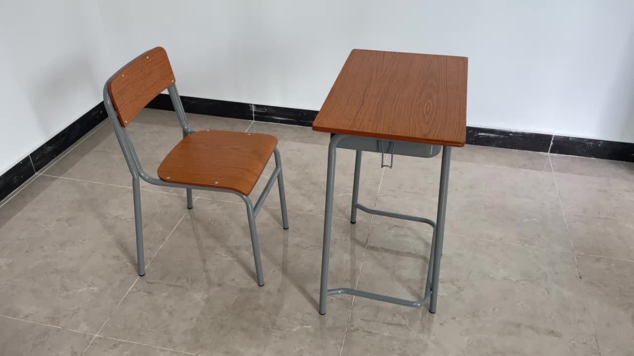 Cheap Classroom Single Student School Desk And Chair Table And Chair
