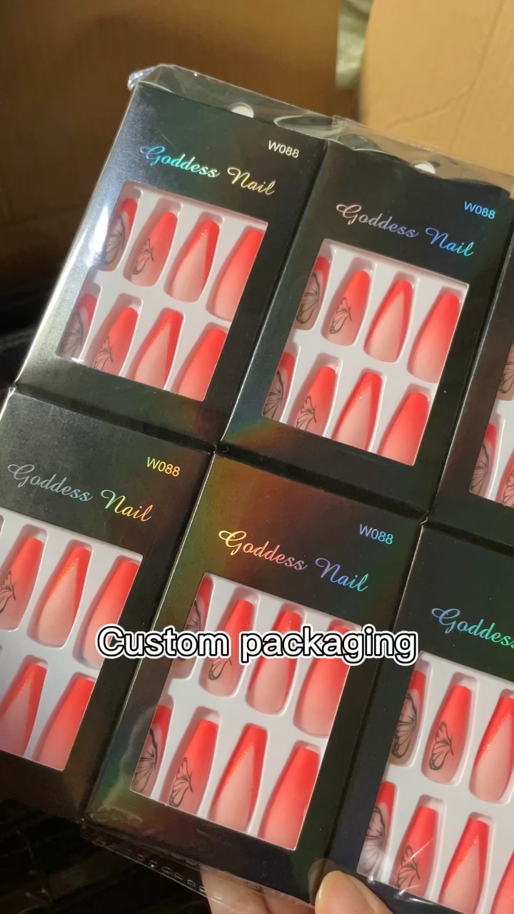Naixi Wholesale Custom Press On Nails Acrylic Long Ballerina Medium