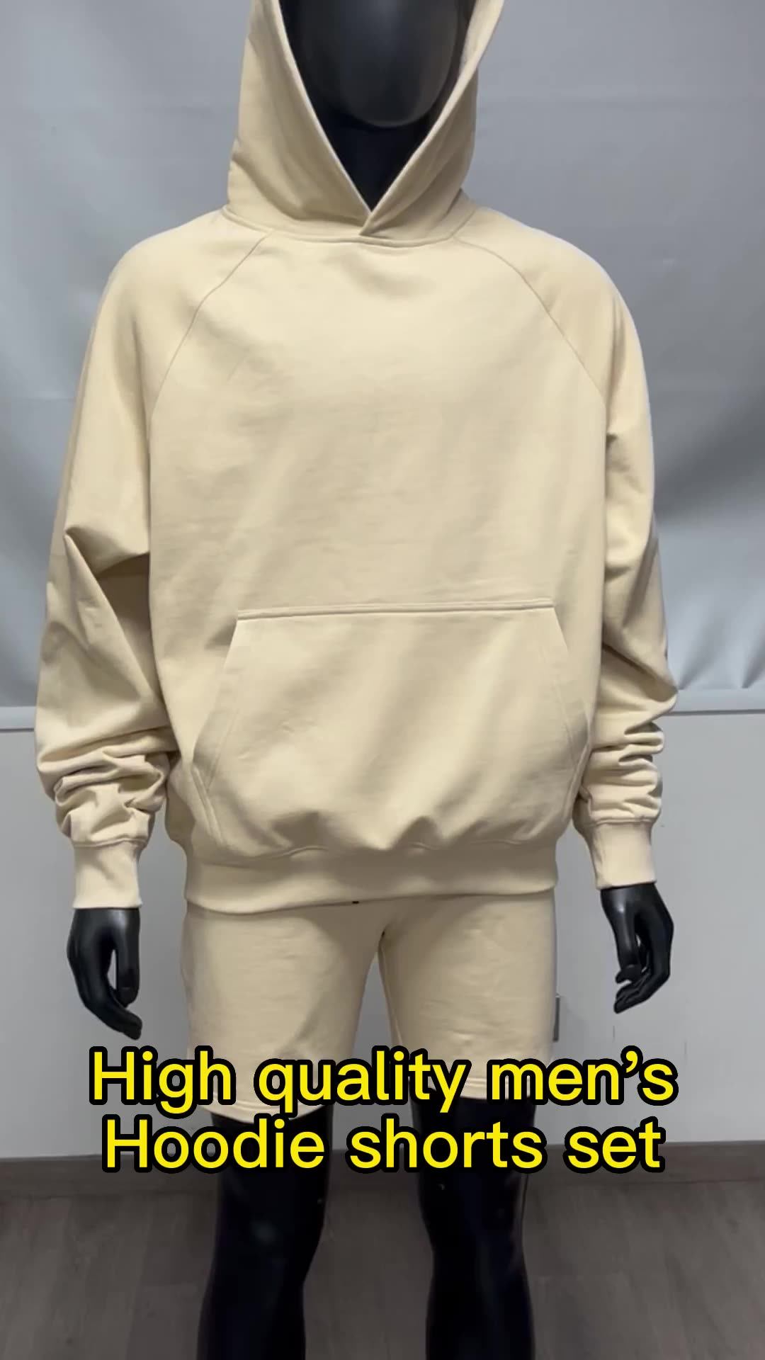 Heavy Weight Organic Cotton Plus Size Men's Hoodie With Custom Logo