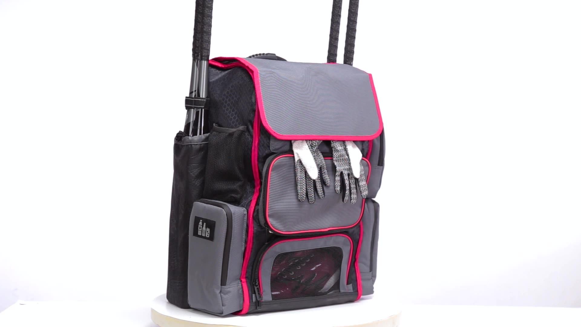 Insulated Cooler 4 Bat Baseball Backpack Kop Sports Solid Black Boomba