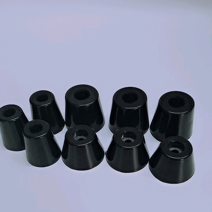 Round Rubber Feet Black Nonslip Rubber Chair Leg Caps Floor Pads