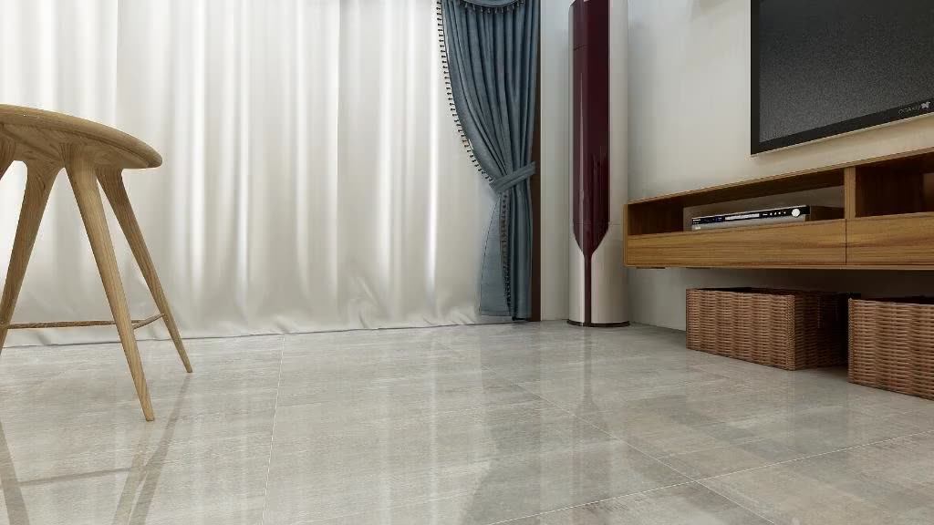 Goodone Glossy Polished Glazed Concrete Look Dark Grey Floor Tiles