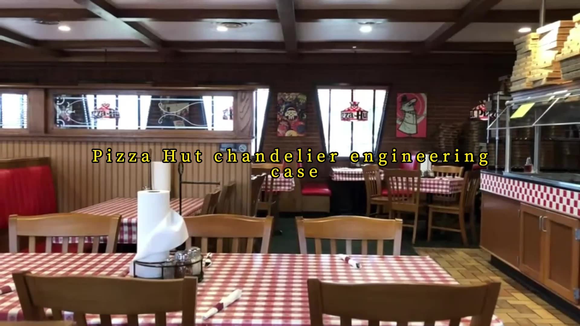 Vintage Unique Beautiful Pizza Hut Restaurant Lamp Stained Glass