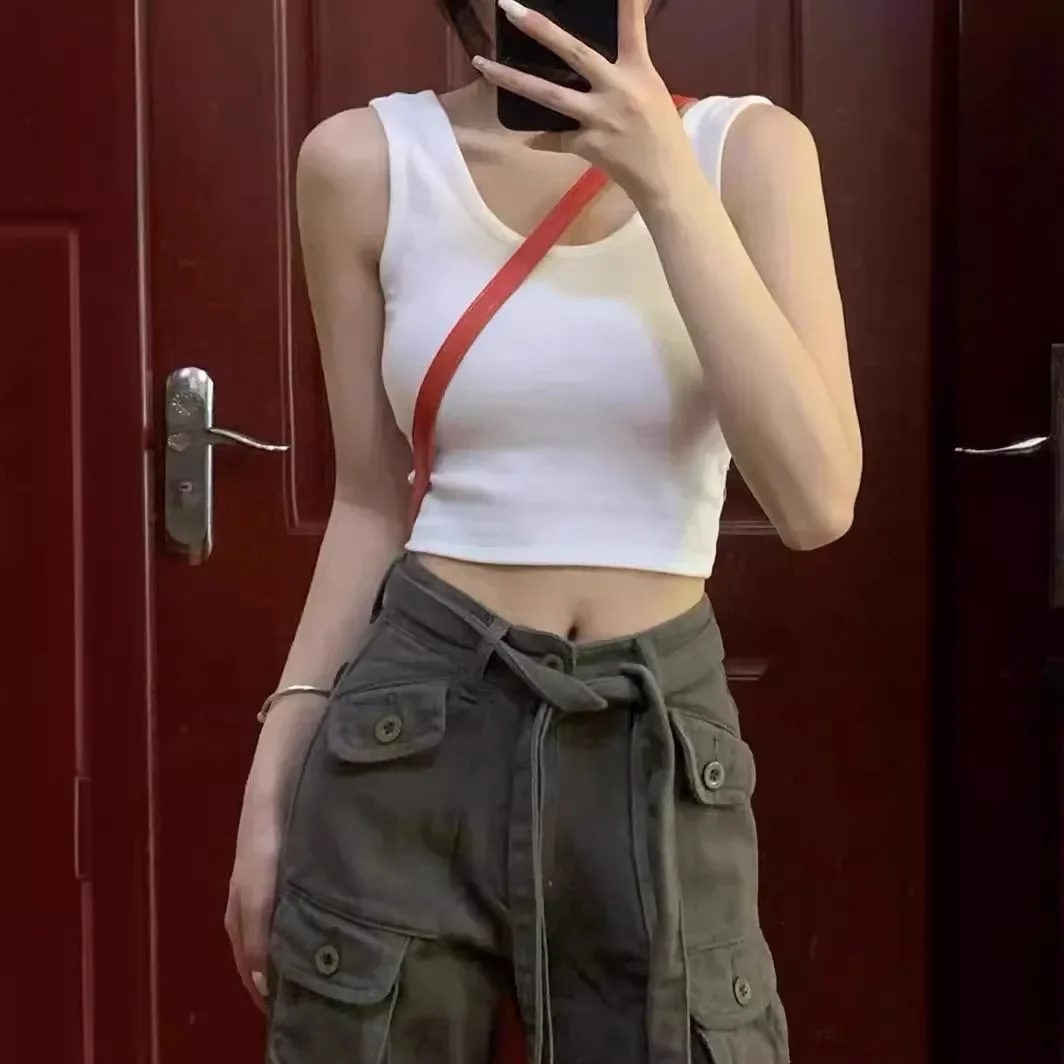 Ladies' Summer Short-Sleeve Versatile Wrap Bralette with Bra Cup, Backless Nipple-Show Sexy Underwear Top