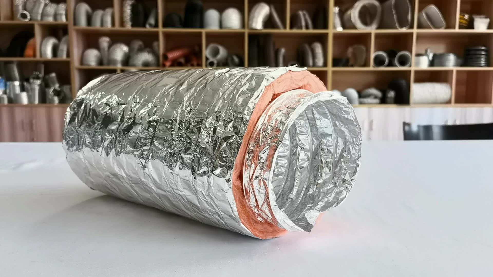 Hvac System Air Conditioning Aluminium Duct Pipe Flexible Fiberglass