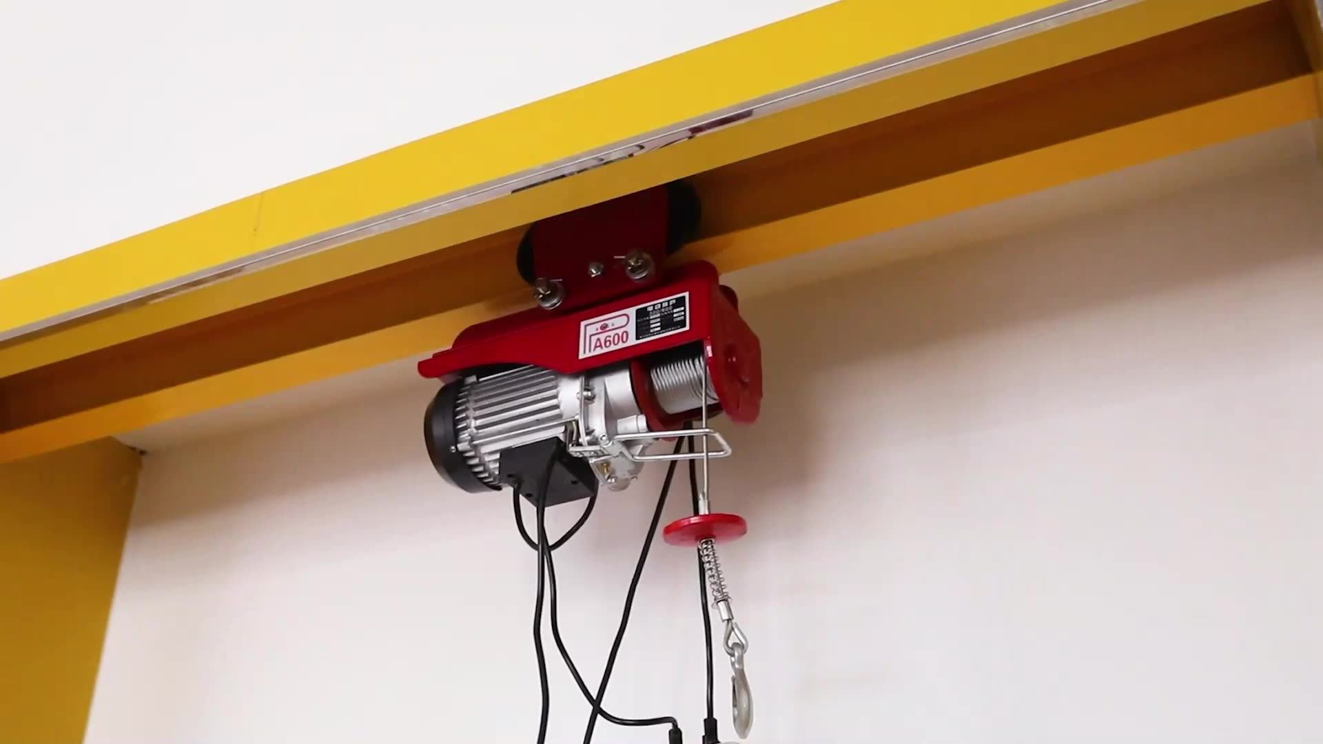 100kg 12v 1 Ton Mini Electric Wire Rope Hoist Winch 300kg 500g