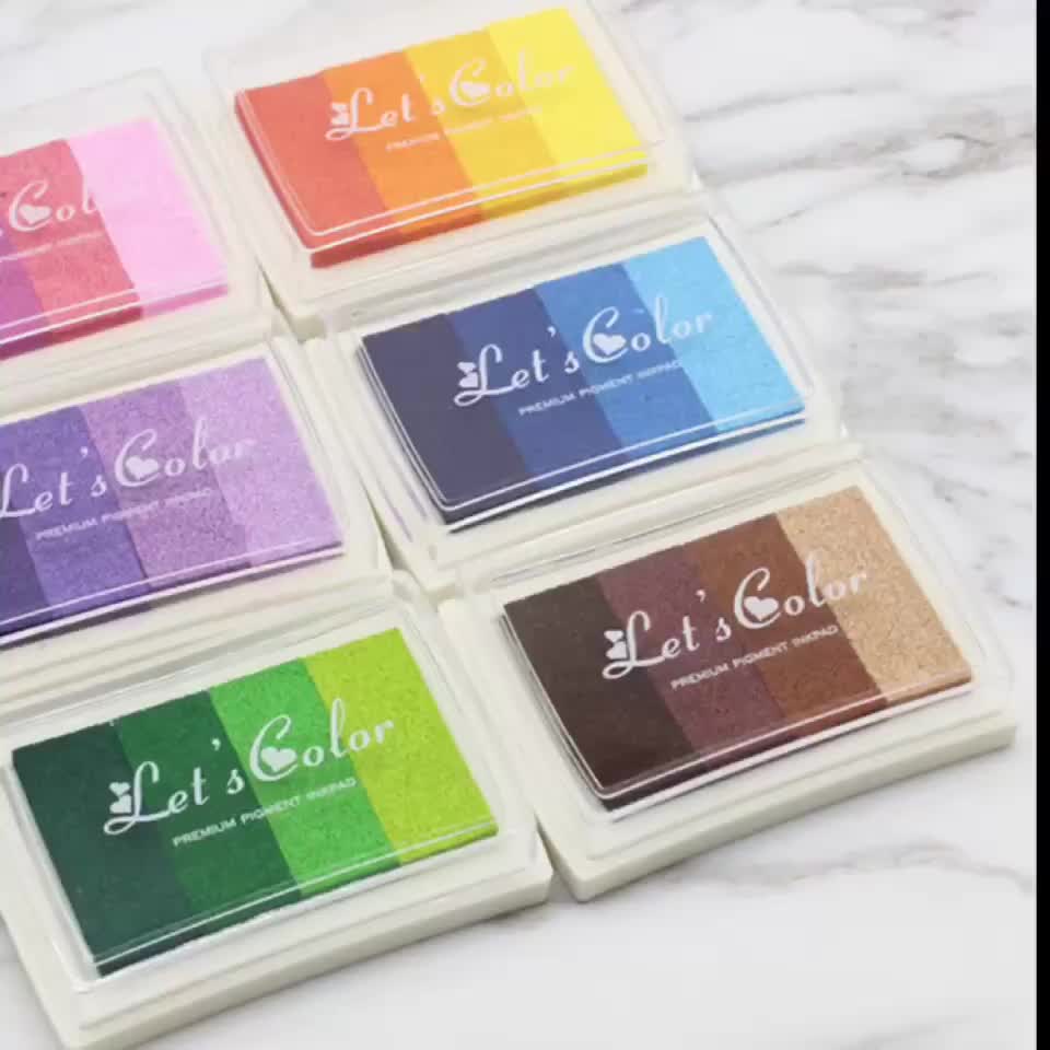 6 Colors Diy Scrapbooking Vintage Crafts Ink Pad Colorful Inkpad Stamps