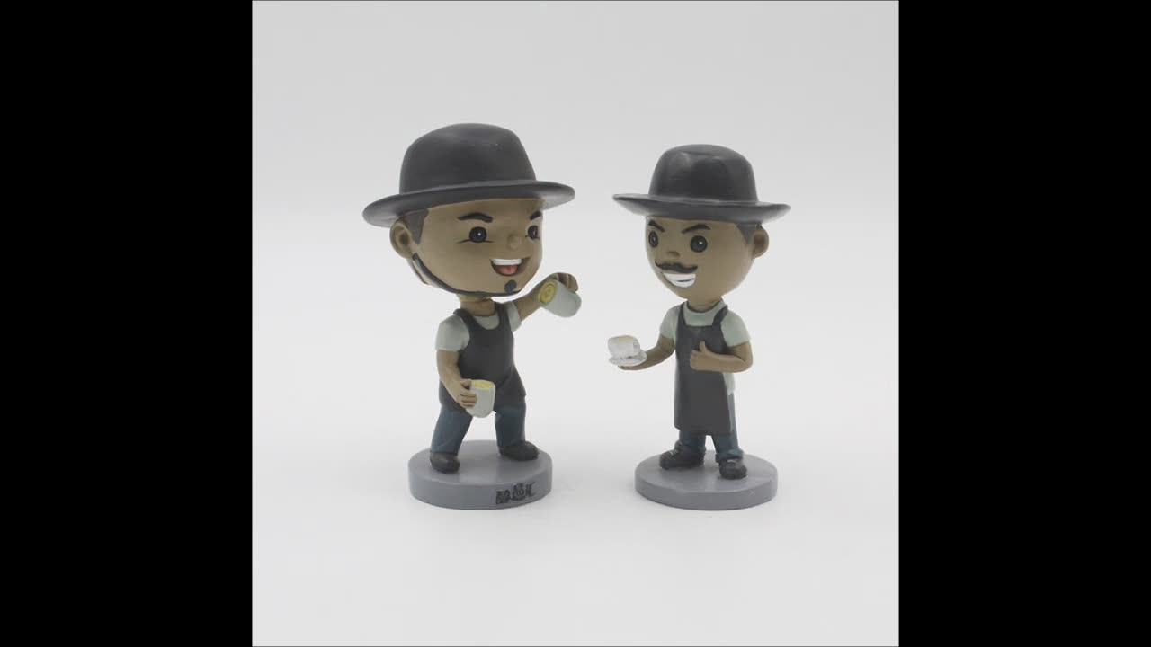 Custom Made Mascot Bobblehead Manufacturer Poly Resin Bobble Head Doll