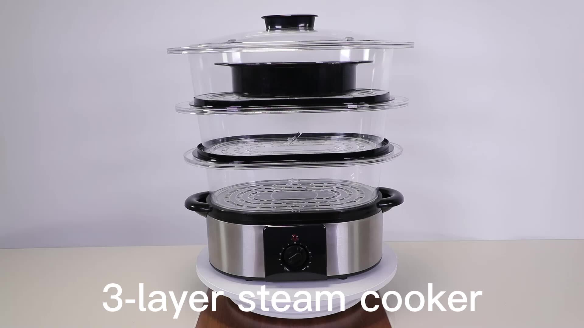 Home Electric Food Steamer Large Vegetables Steam Cooker Household