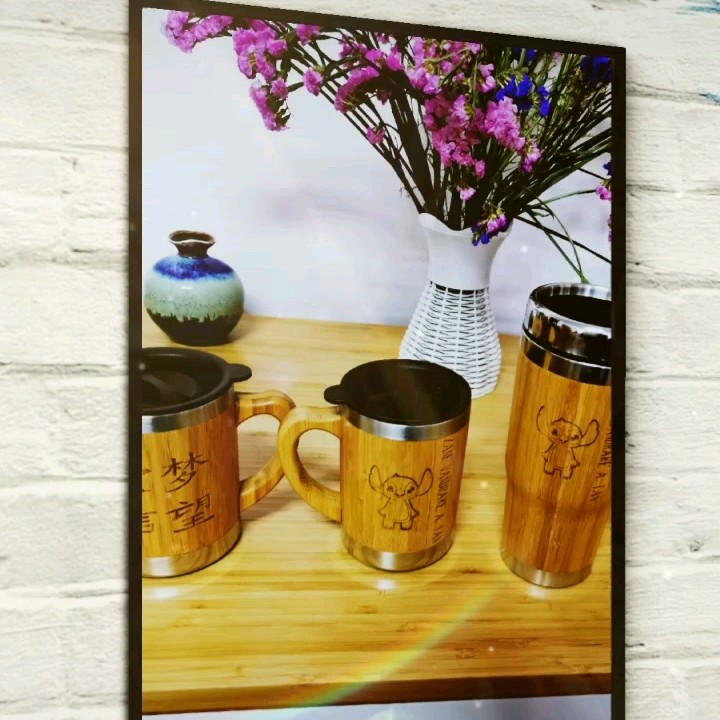 New Design Wholesale Bamboo Tumbler Travel Mug Reusable Tea Cup With