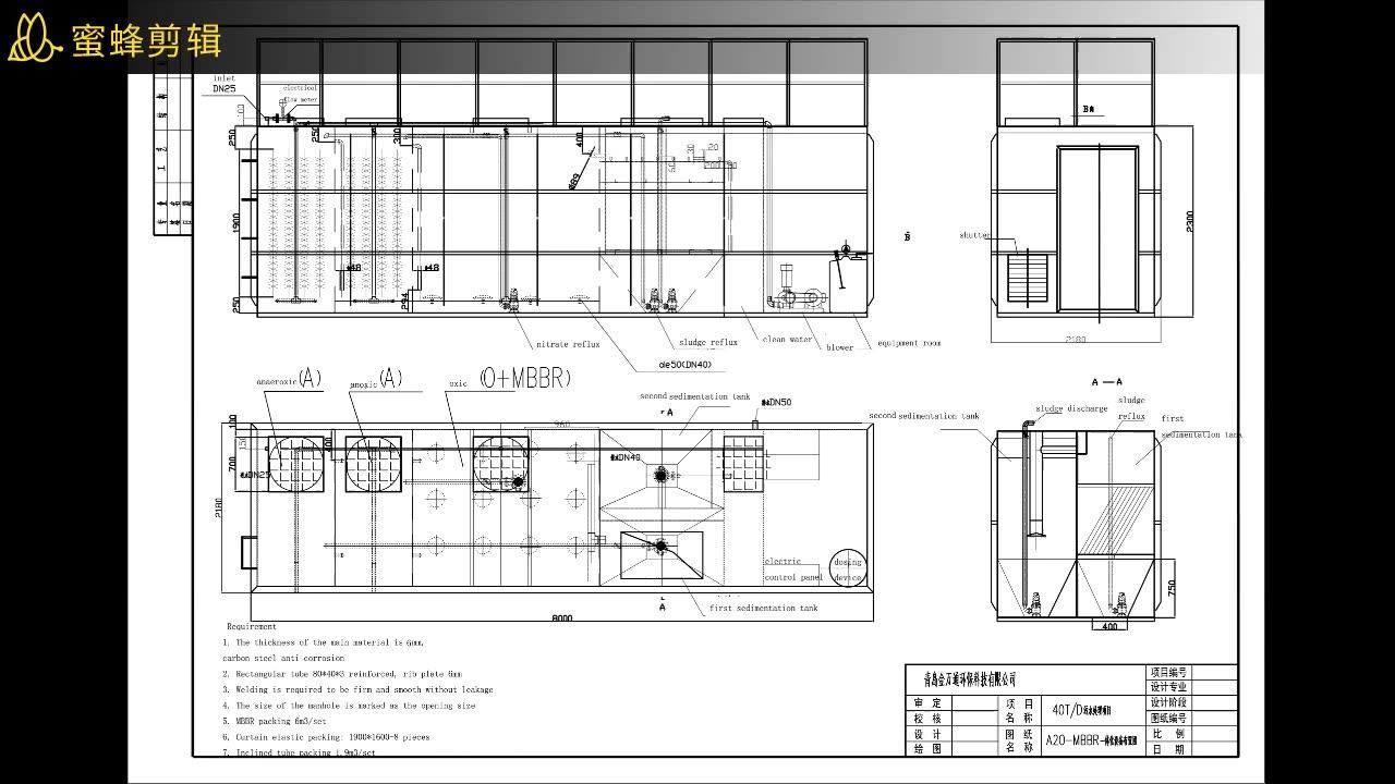 Mbbr/mbr Package Water Treatment Plant For Indenpendent Maison 50m3