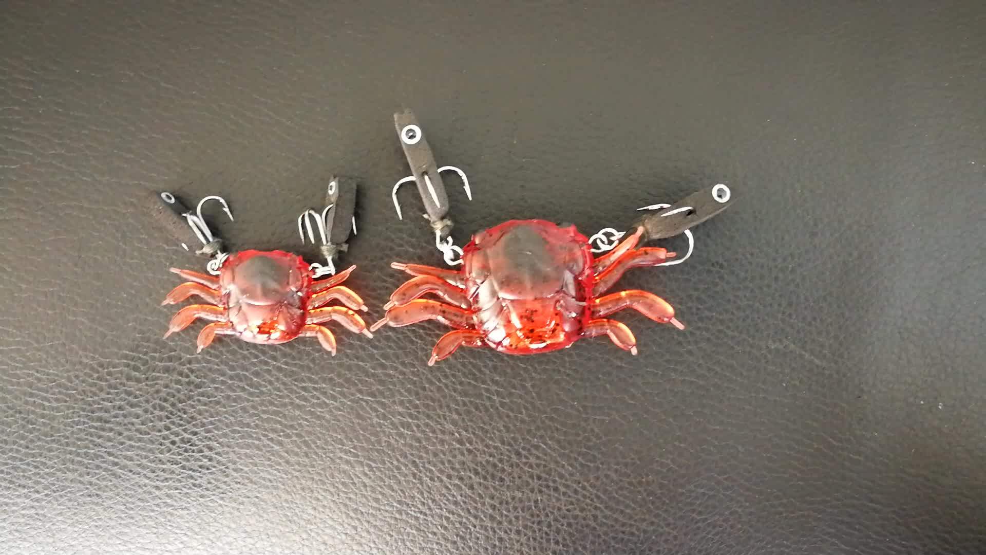 45mm 65mm Tpe Material Crab Fishing Lure 3d Eyes Crabs Soft Plastic